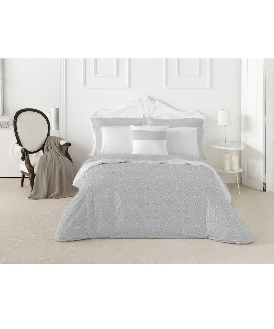 Nordicos superking grey cotton duvet set Sale - pure elegance