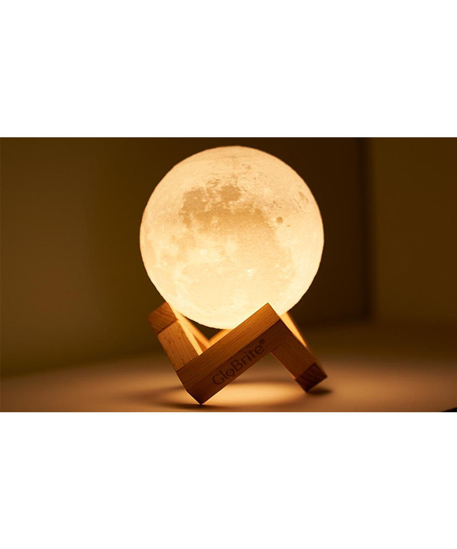 3D moon light & wood stand set Sale - Moon light