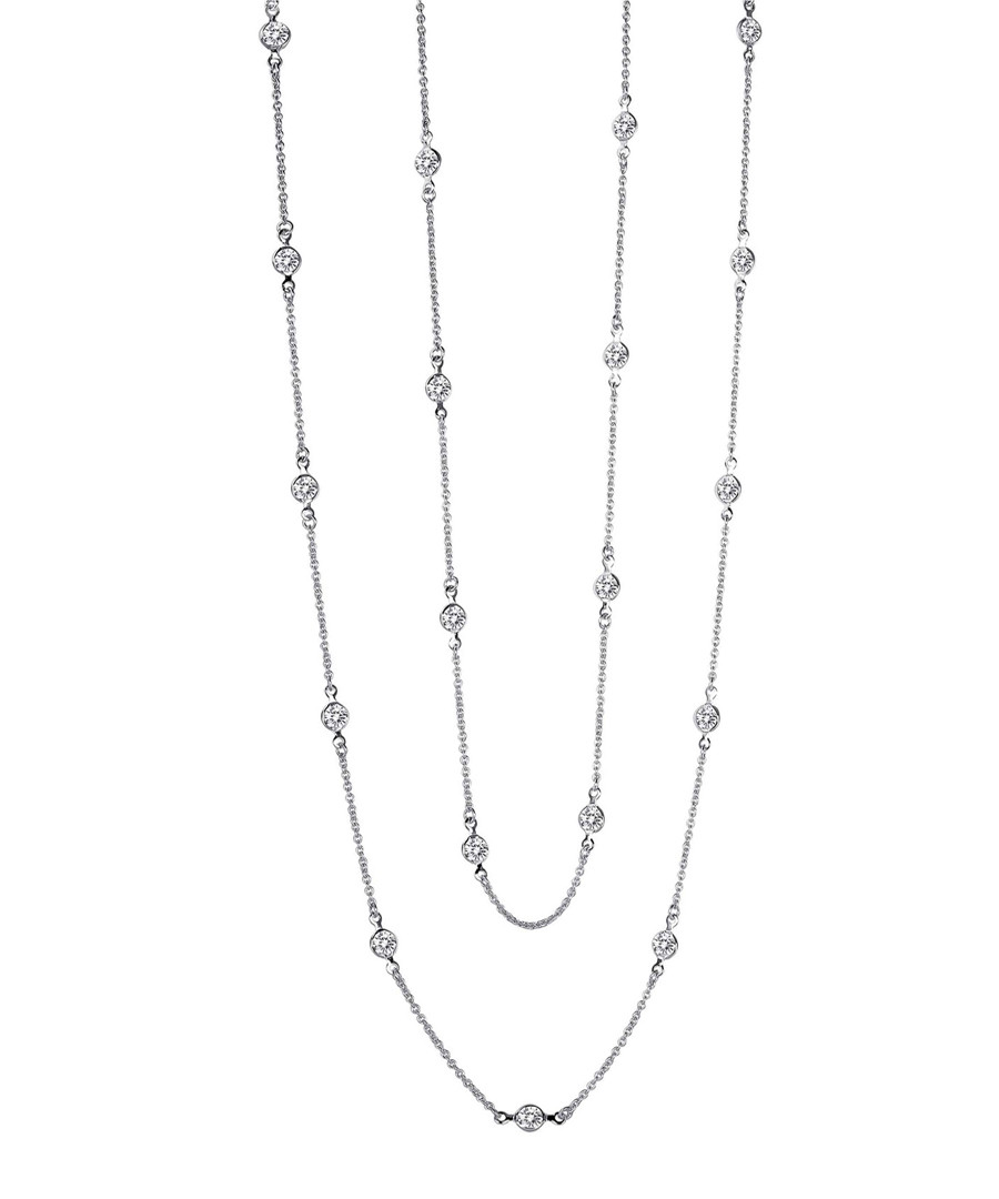 Sterling silver long necklace Sale - chloe collection by liv oliver