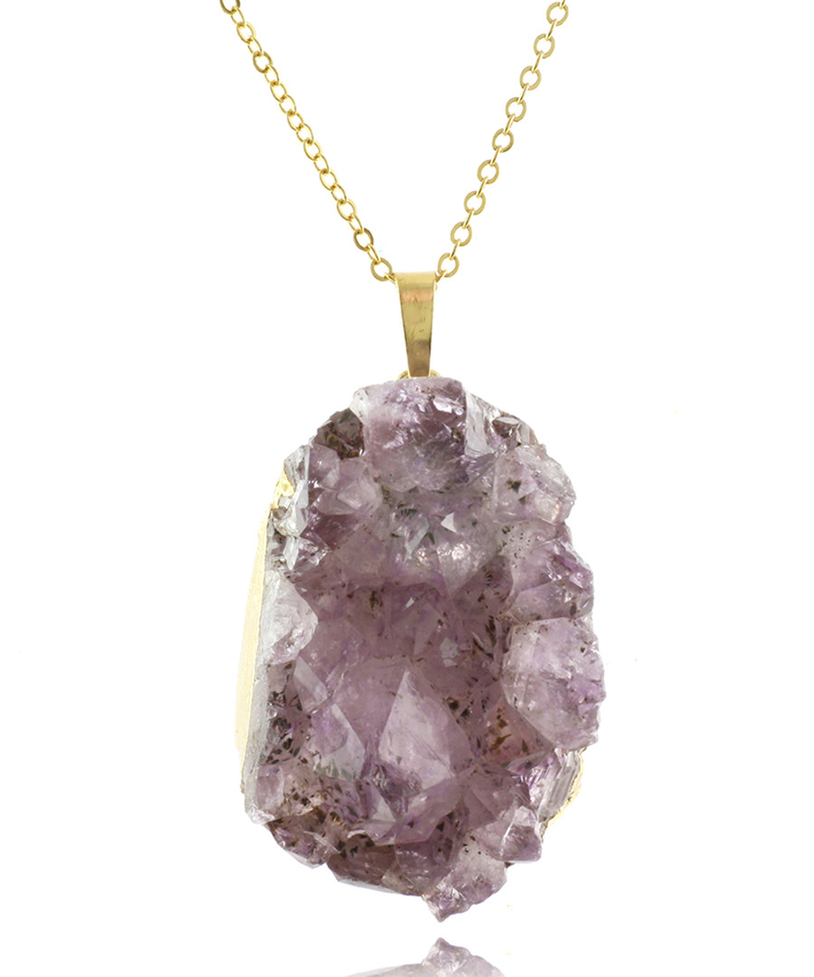 Fairy 14ct gold-plated & stone necklace Sale - fleur envy gaia