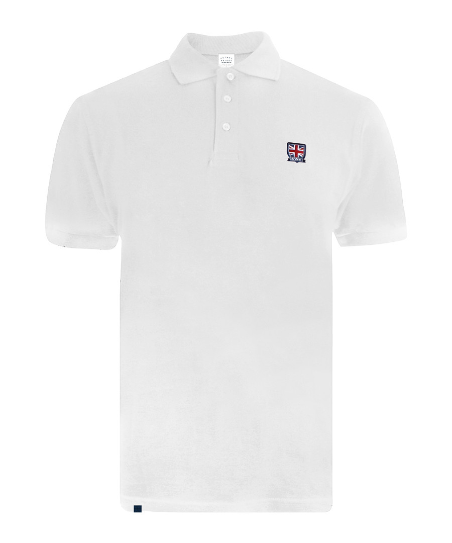 Emblem white pure cotton polo shirt Sale - putney bridge