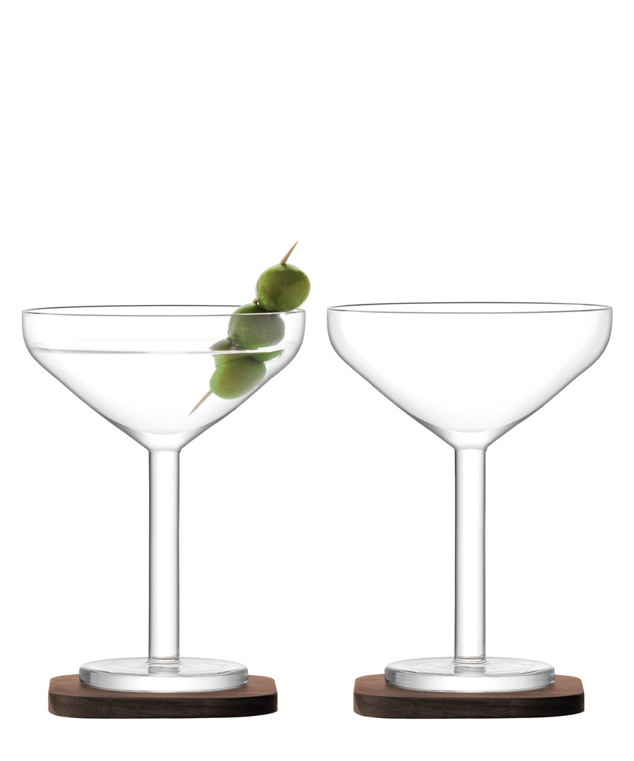2pc City Bar cocktail glass & coasters Sale - lsa
