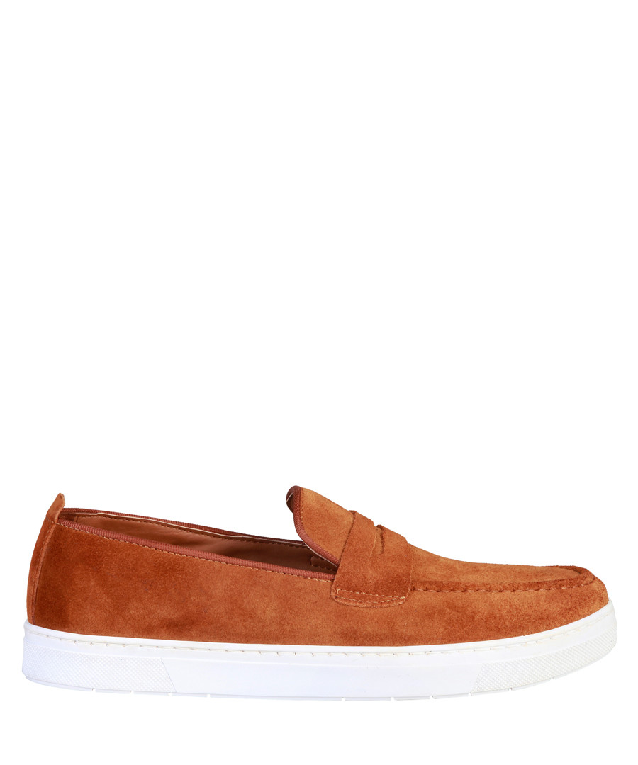 Alphonse tan suede slip-on loafers Sale - pierre cardin