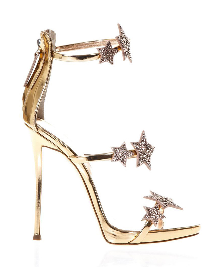 Harmony gold-tone leather heels Sale - giuseppe zanotti