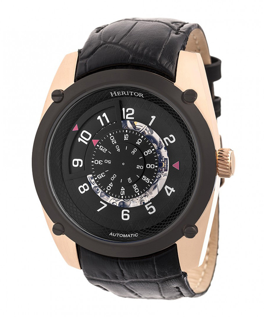 Daniels black & rose gold-tone watch Sale - heritor automatic