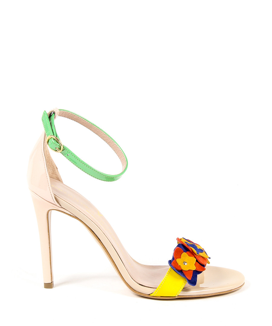 Multi-coloured leather floral stilettos Sale - v italia by versace 1969 abbigliamento sportivo srl milano italia