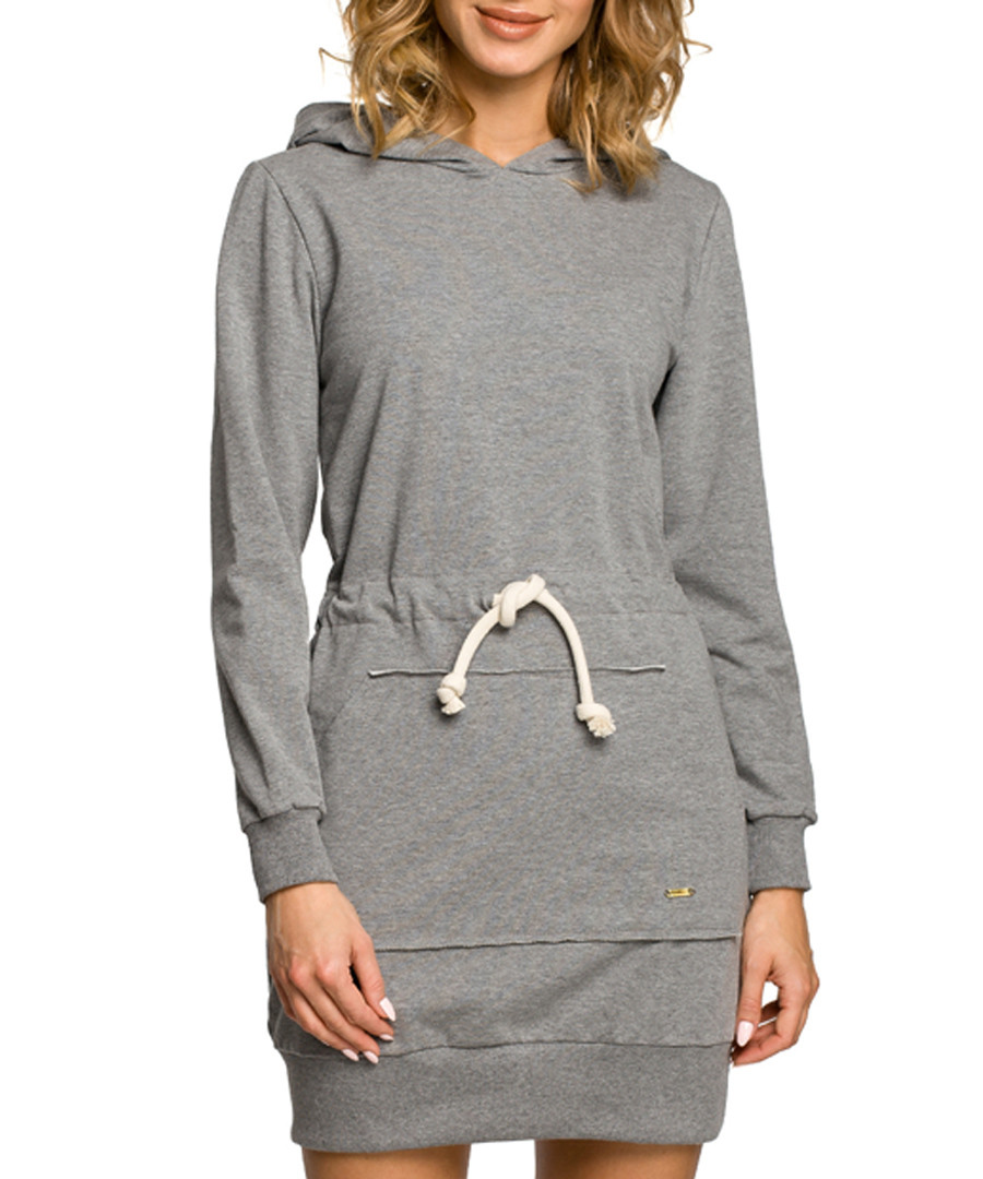 Grey cotton hoody dress Sale - made of emotion