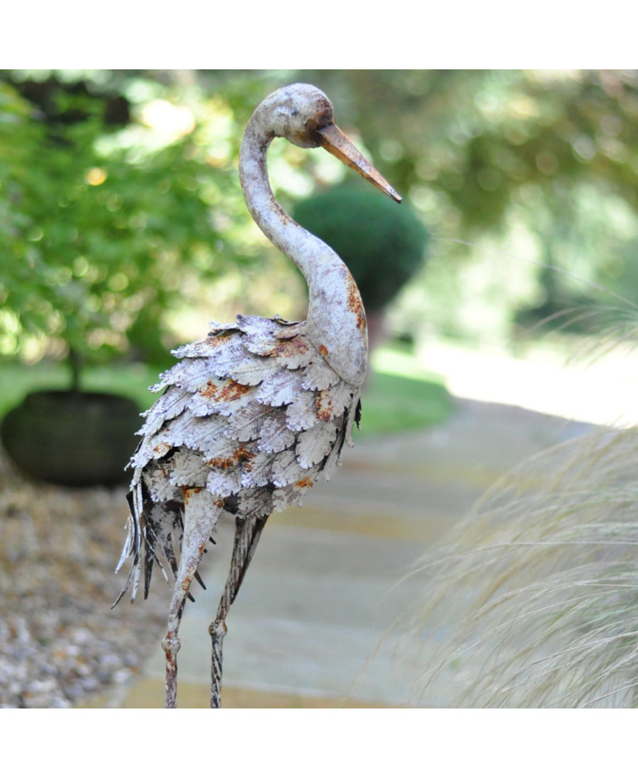 Metal stork garden ornament Sale - adobe