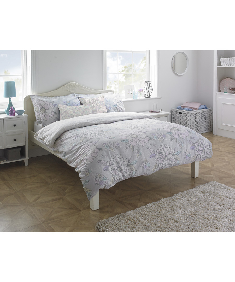 Flora pink cotton king duvet set Sale - riva paoletti