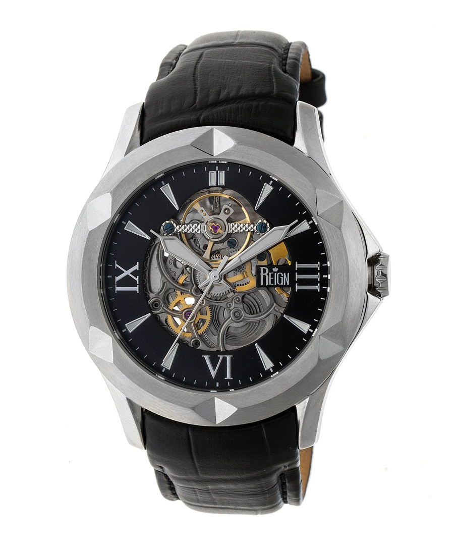 Dantes black leather watch Sale - reign