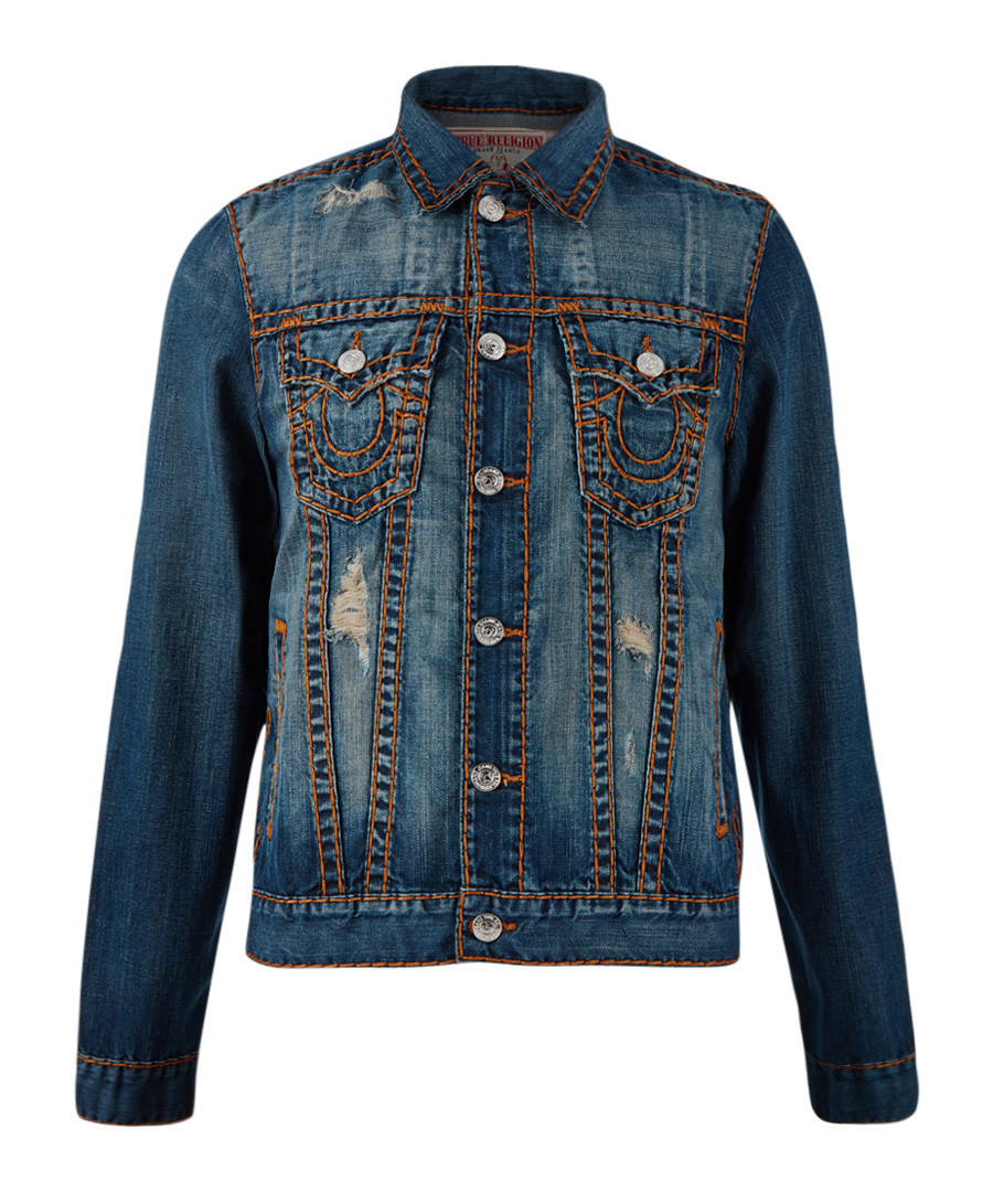 Trucker blue button-up jacket Sale - true religion