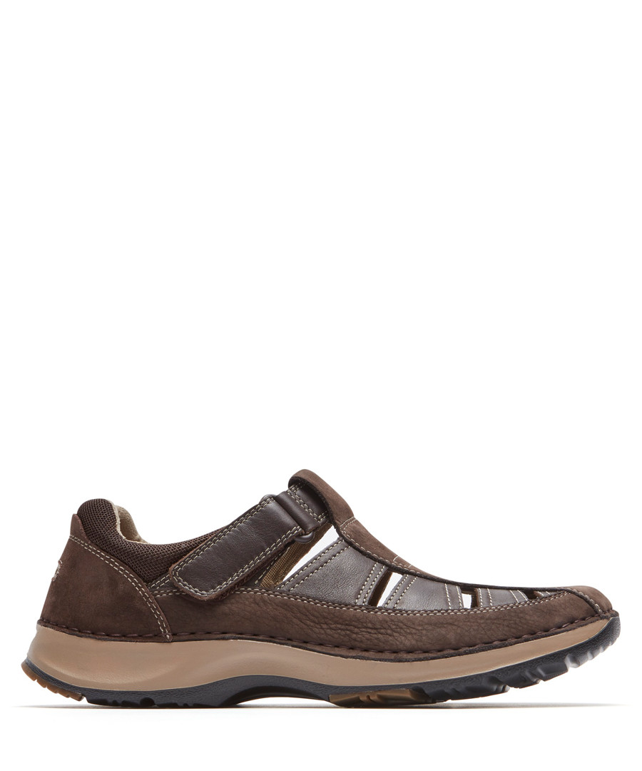 Fisherman brown leather sandals Sale - rockport