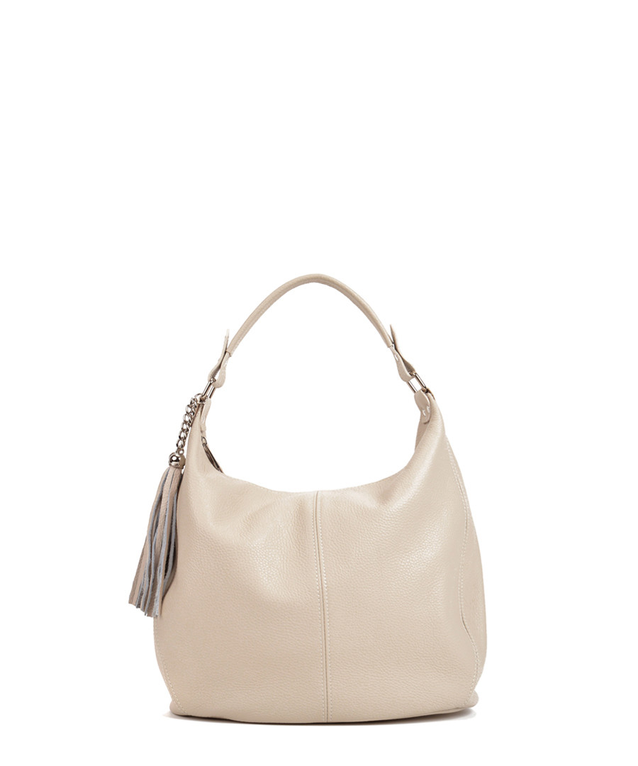 Beige leather tassel shoulder bag Sale - Sofia Cardoni
