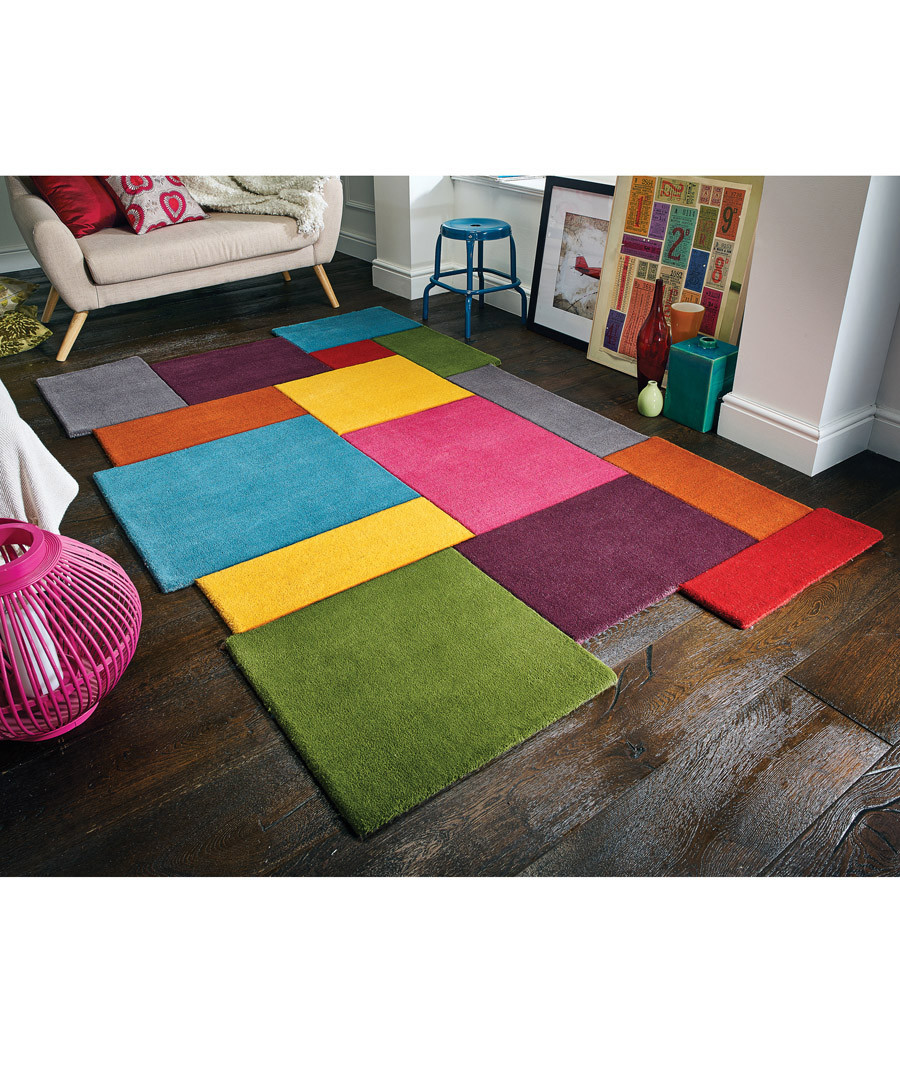 Multi-colour wool rug 90 x 150cm Sale - flair rugs
