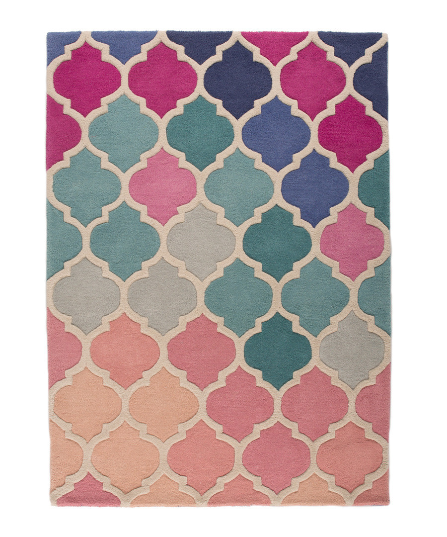 Rosella pink wool rug 80 x 150cm Sale - flair rugs