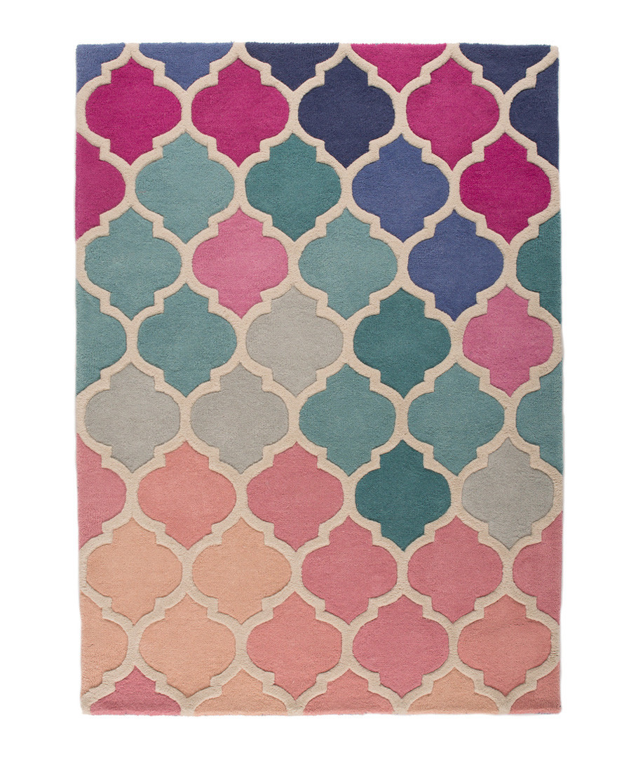 Rosella pink wool rug 160 x 230cm Sale - flair rugs