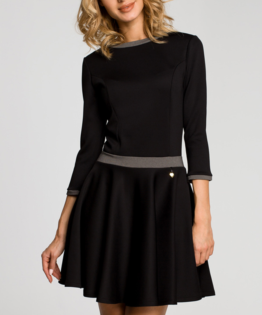 Black 3/4 sleeve mini dress Sale - made of emotion