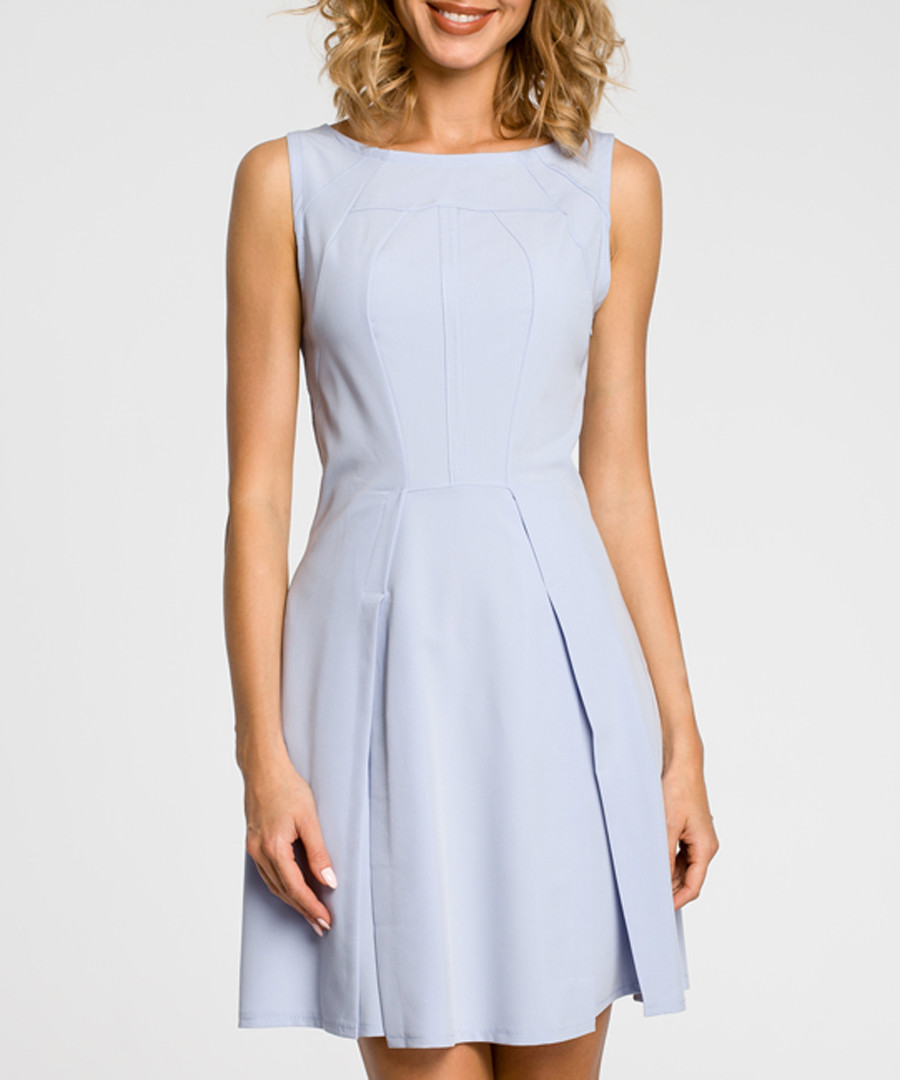 Light blue sleeveless mini dress Sale - made of emotion