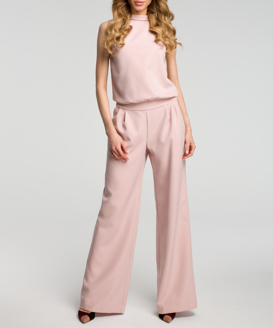 Light pink sleeveless wide-leg jumpsuit Sale - made of emotion
