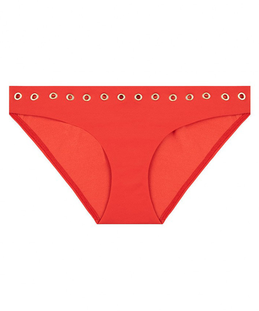 Majestic coral eyelet bikini briefs Sale - Heidi Klum Swim