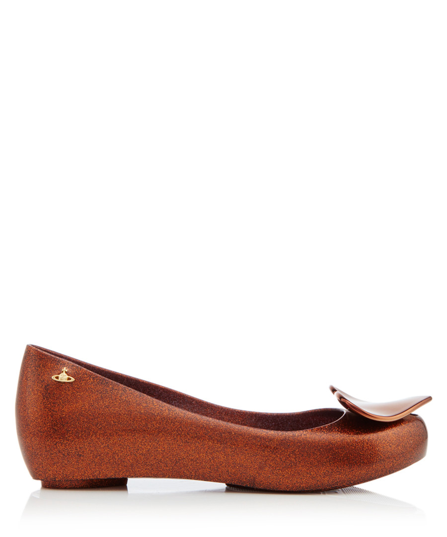 Ultra Girl bronze heart ballet flats Sale - melissa shoes