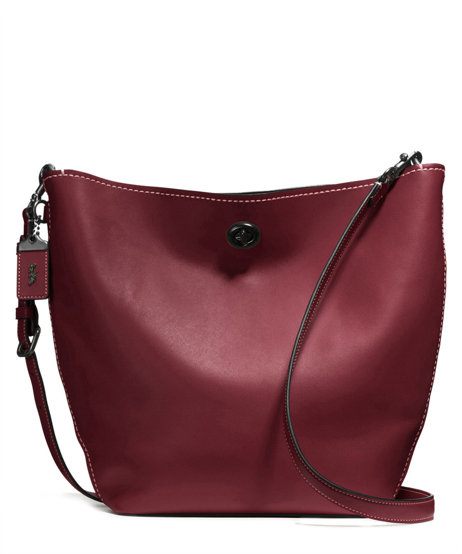 Duffle Bordeaux red leather shoulder bag Sale - coach