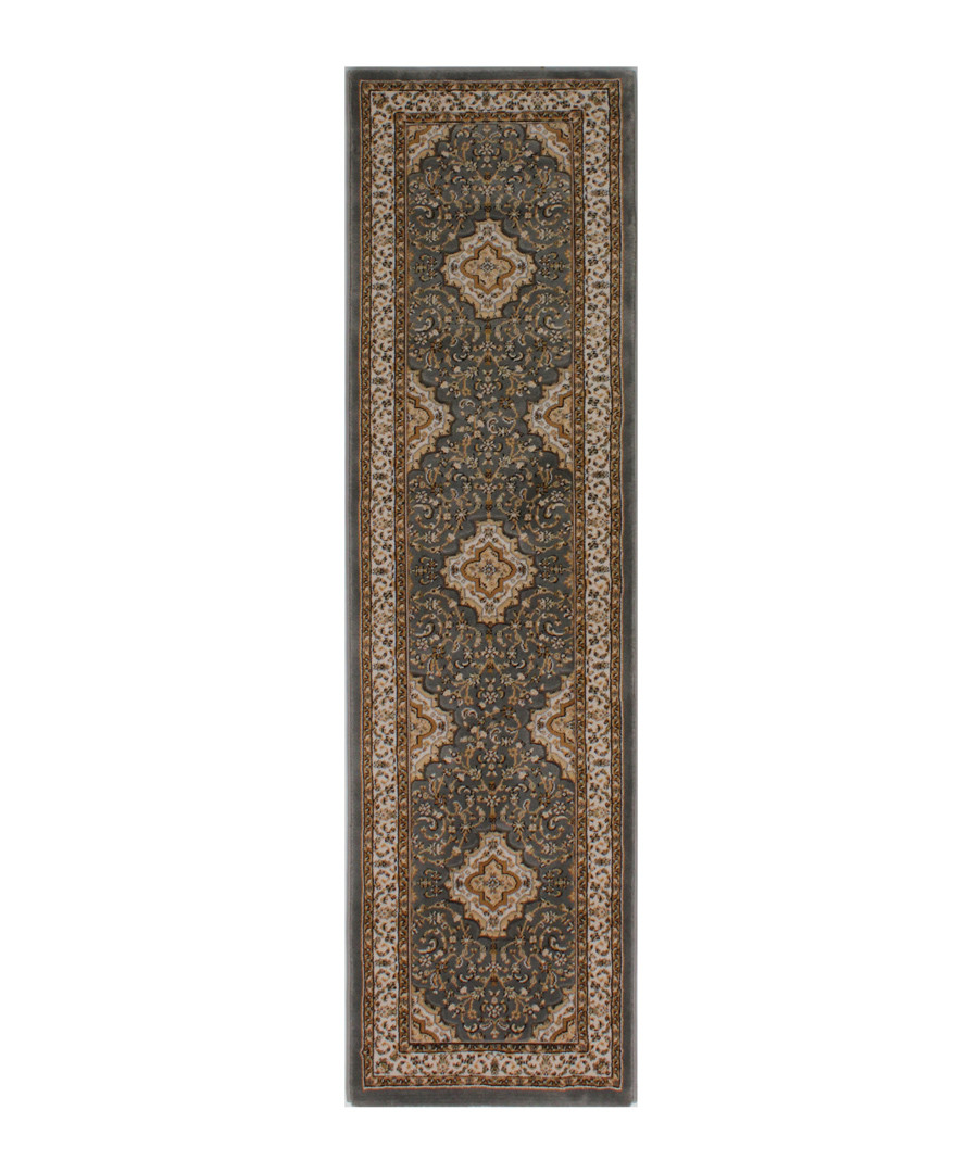 Temple grey print rug 60 x 230cm Sale - flair rugs