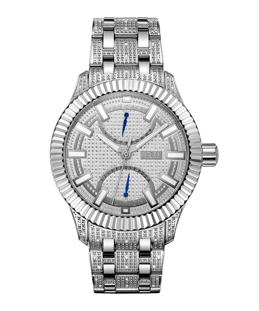 Crowne silver-tone steel watch Sale - jbw