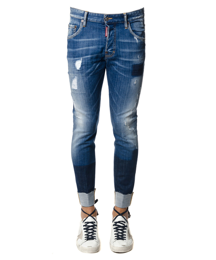 Men's Skater blue cotton jeans Sale - dsquared2