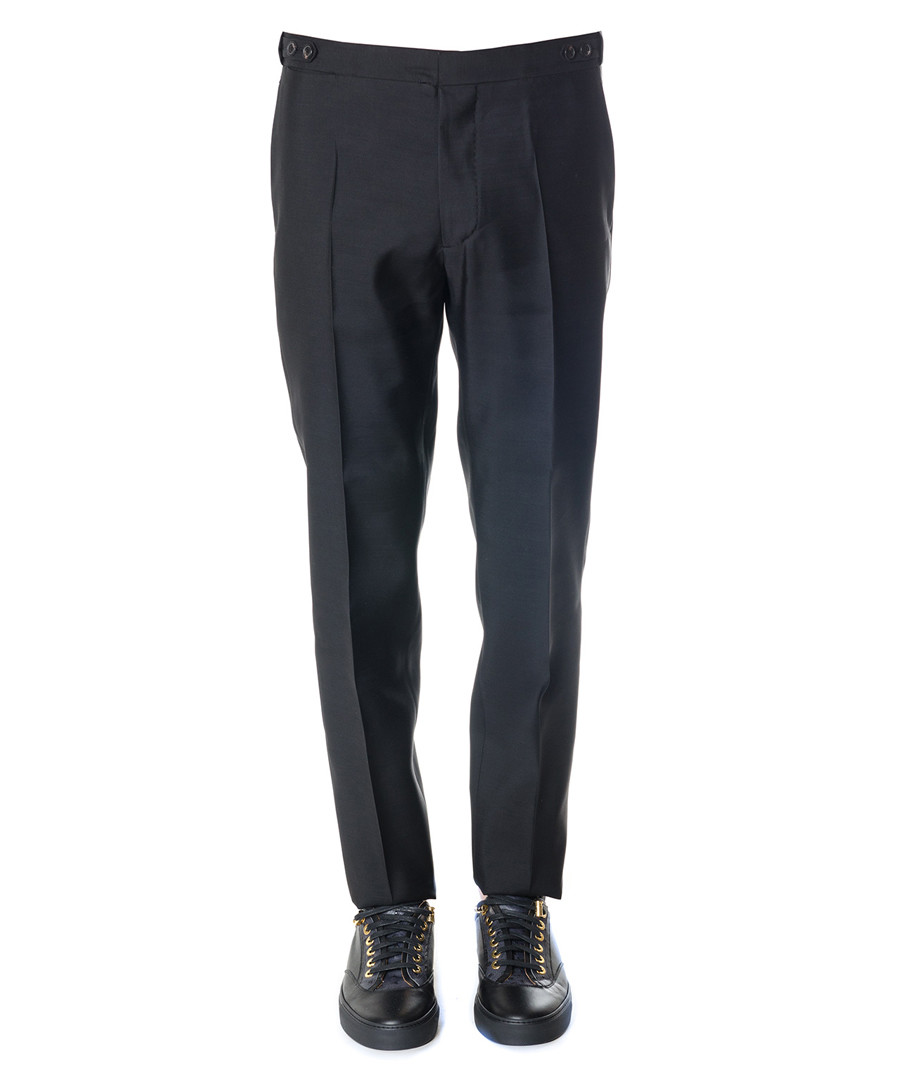 Men's black wool & silk trousers Sale - dsquared2