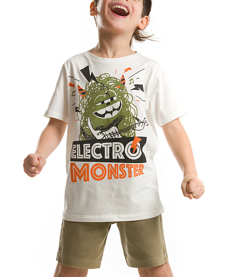 2pc Boy's Electro Monster shorts & top Sale - denokids