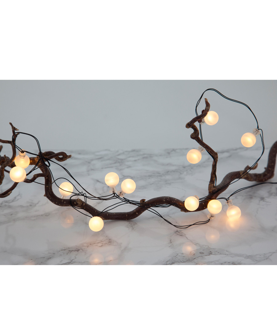 Frosted globe & black chain light Sale - solar lighting