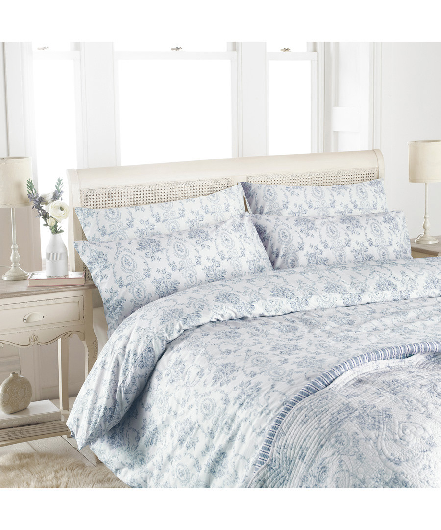 Etoille blue cotton single duvet set Sale - riva paoletti