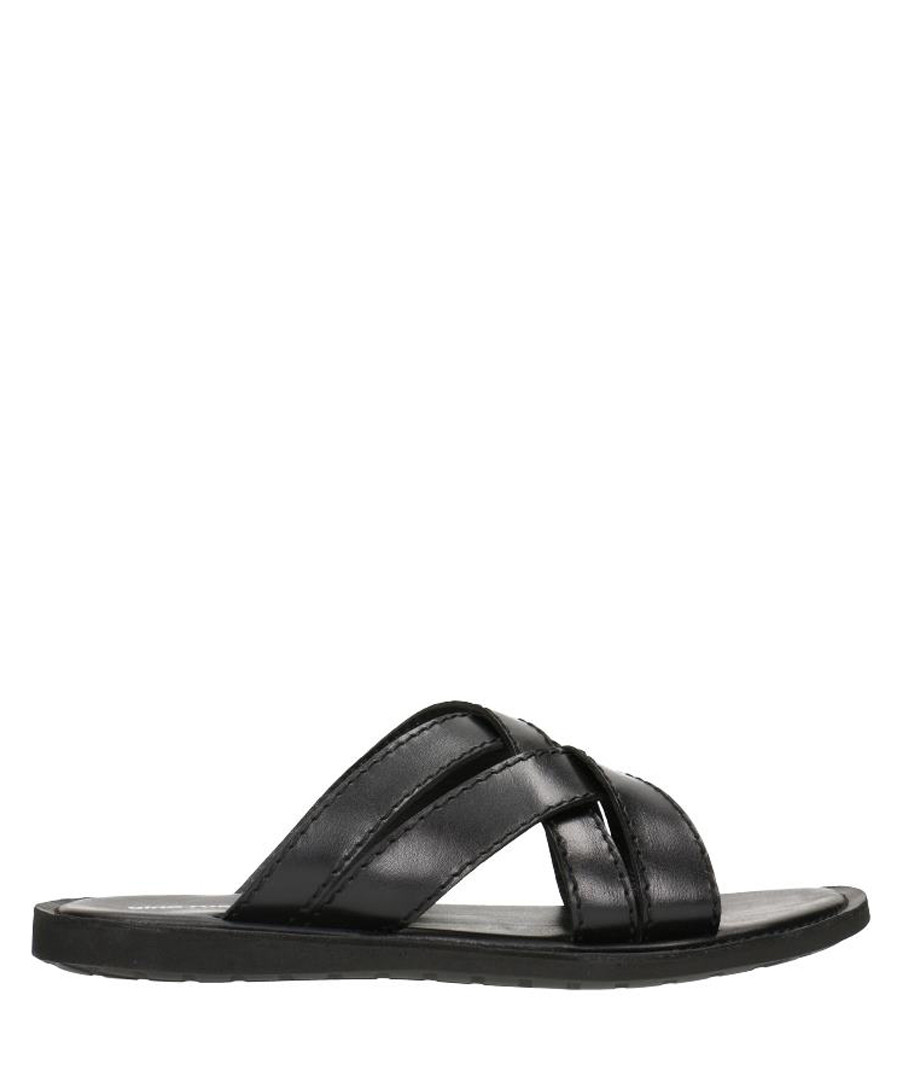 Black leather crossover sandals Sale - gino rossi