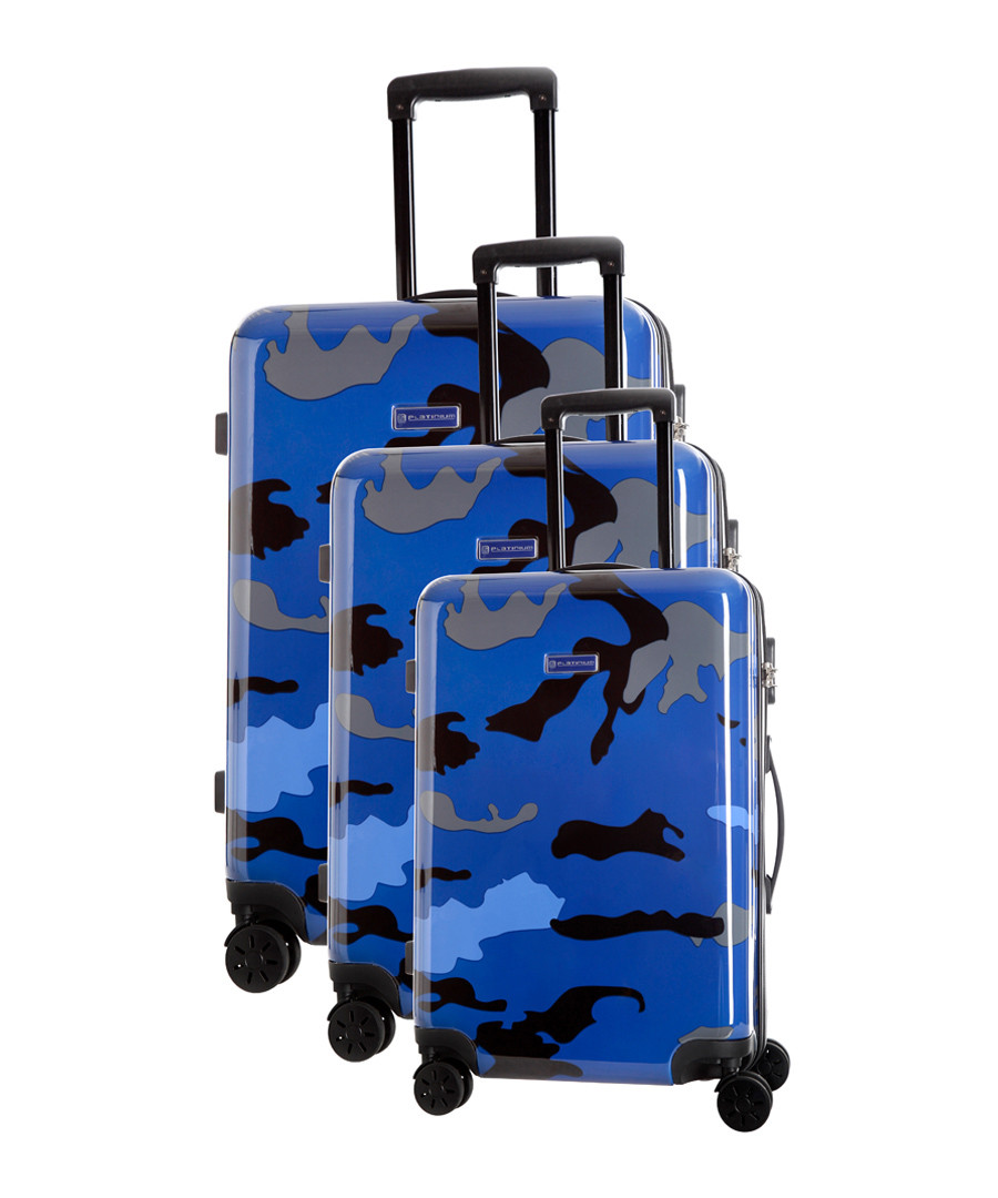 3pc Marshall blue spinner suitcase nest Sale - platinium
