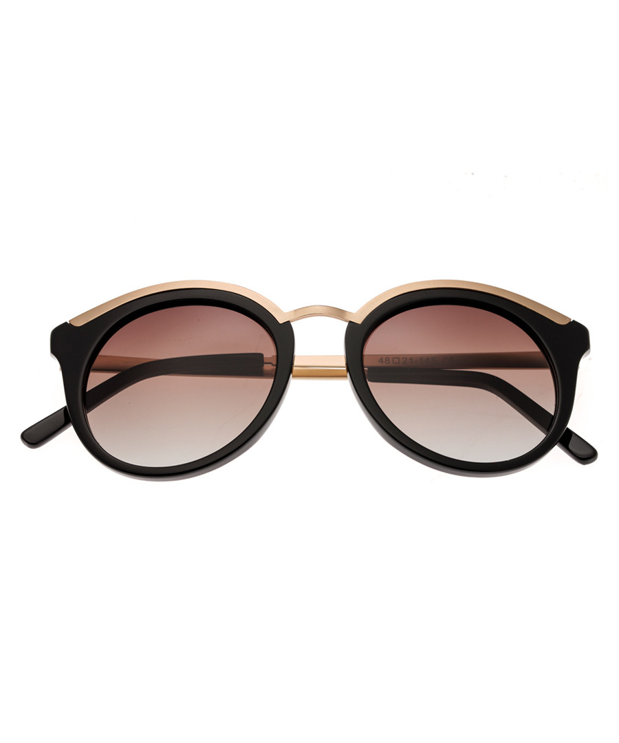 Caroline black & rose gold sunglasses Sale - bertha