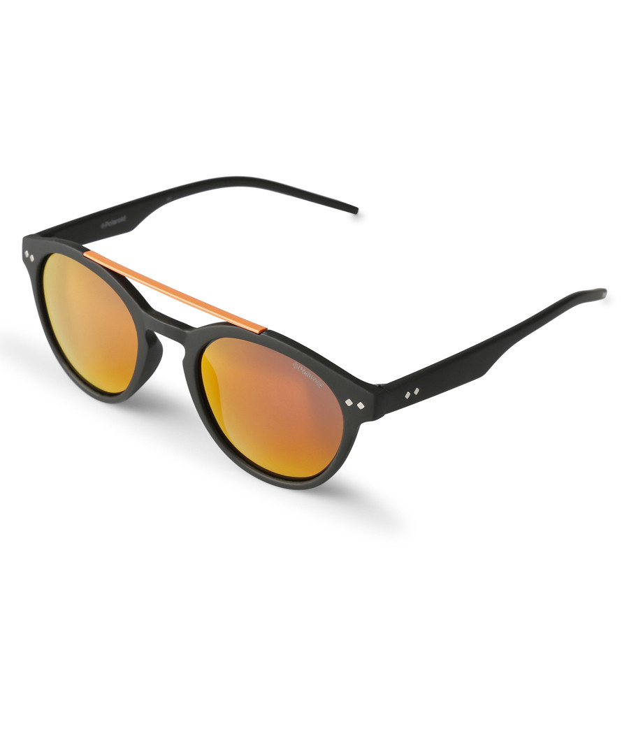 Black & orange rounded sunglasses Sale - polaroid