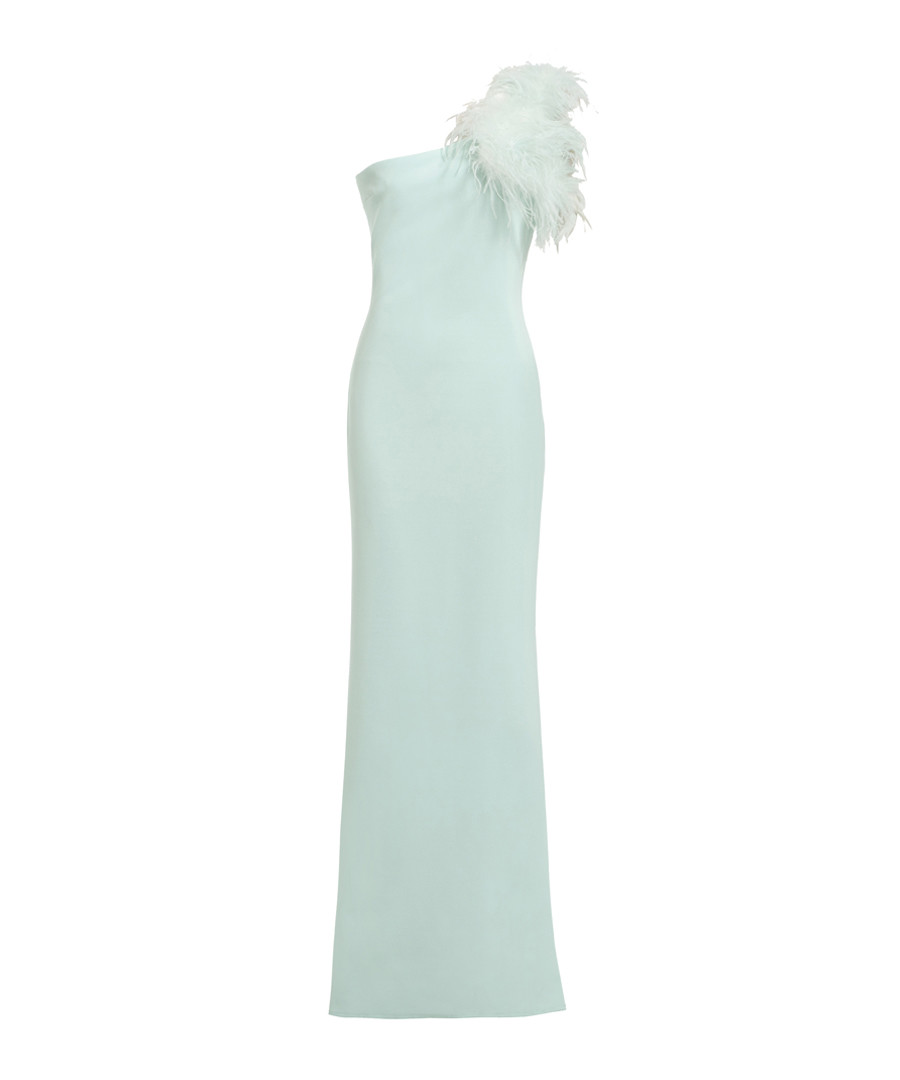 One Shoulder Feather Dress