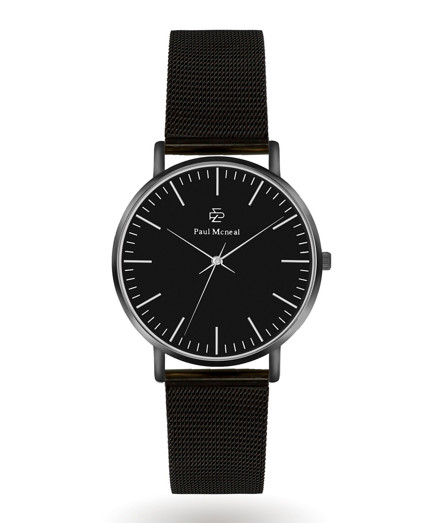 Black & silver-tone watch Sale - Paul McNeal