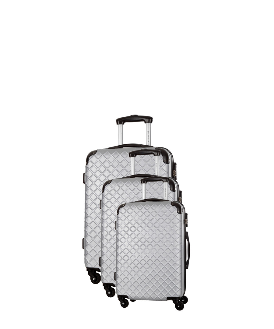 3pc silver spinner suitcase nest Sale - platinium
