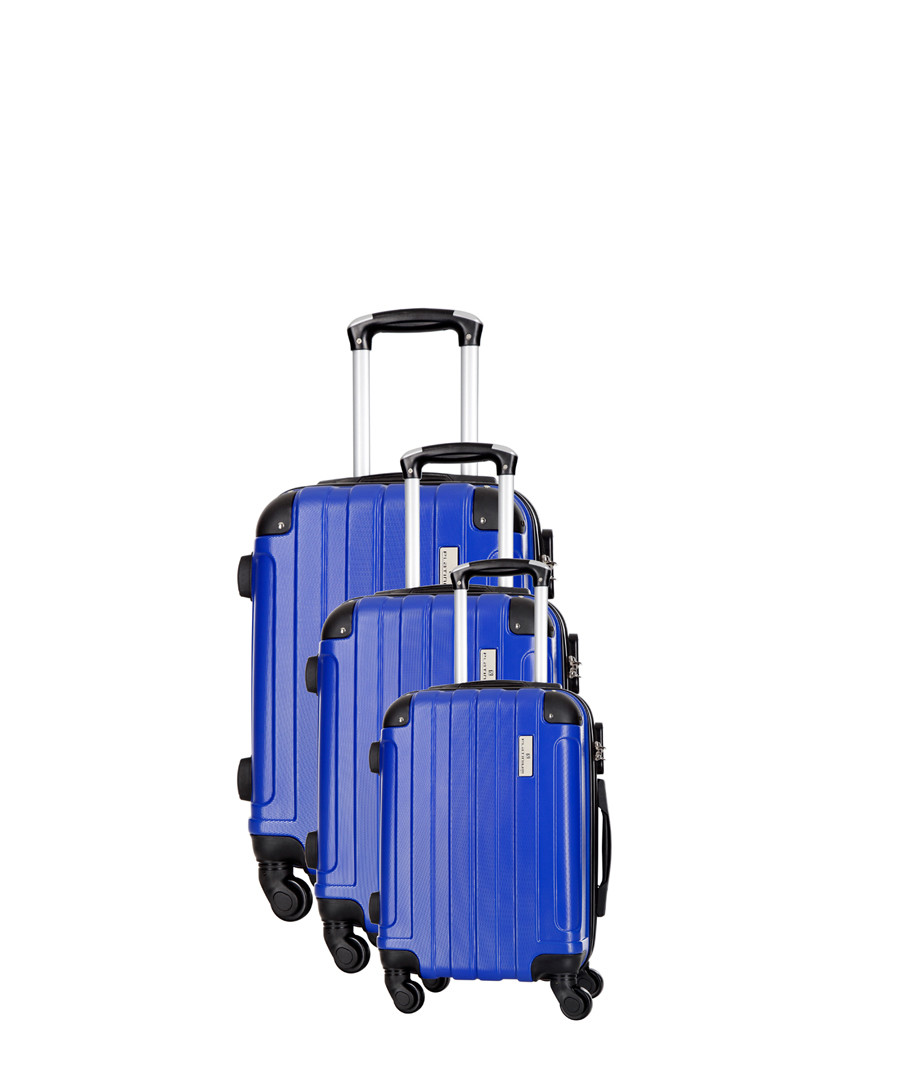 3pc blue spinner suitcase nest Sale - platinium