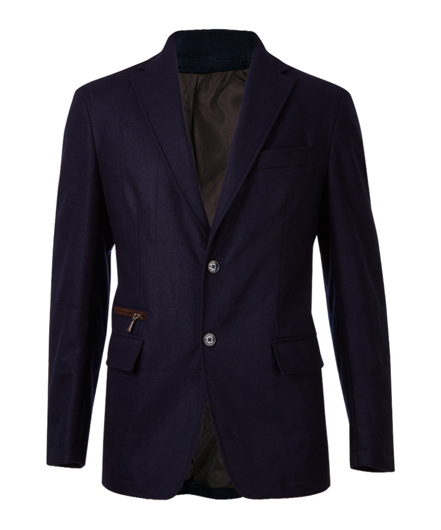 Navy pure wool single breasted blazer Sale - hackett london