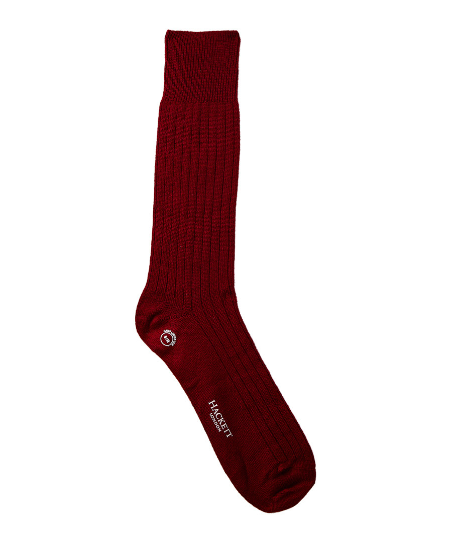 Maroon cashmere blend socks Sale - hackett london