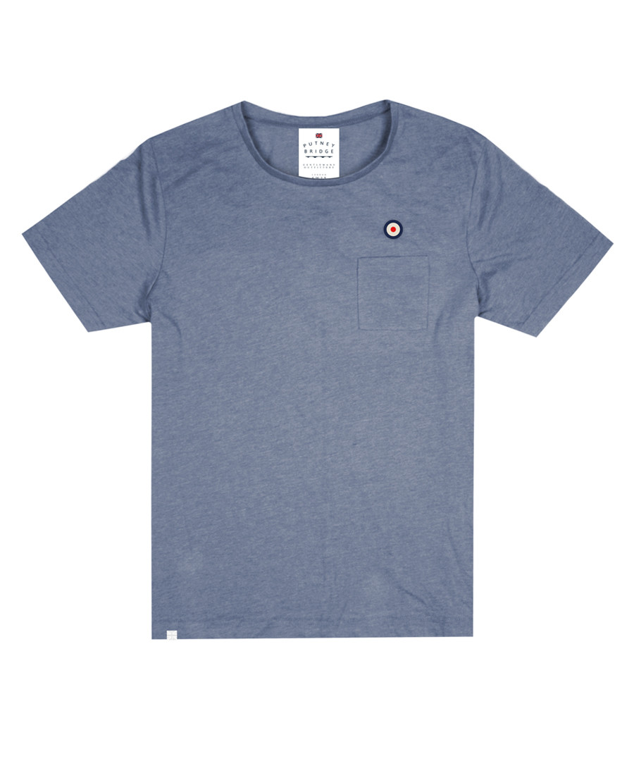 Blue cotton blend logo T-shirt Sale - putney bridge