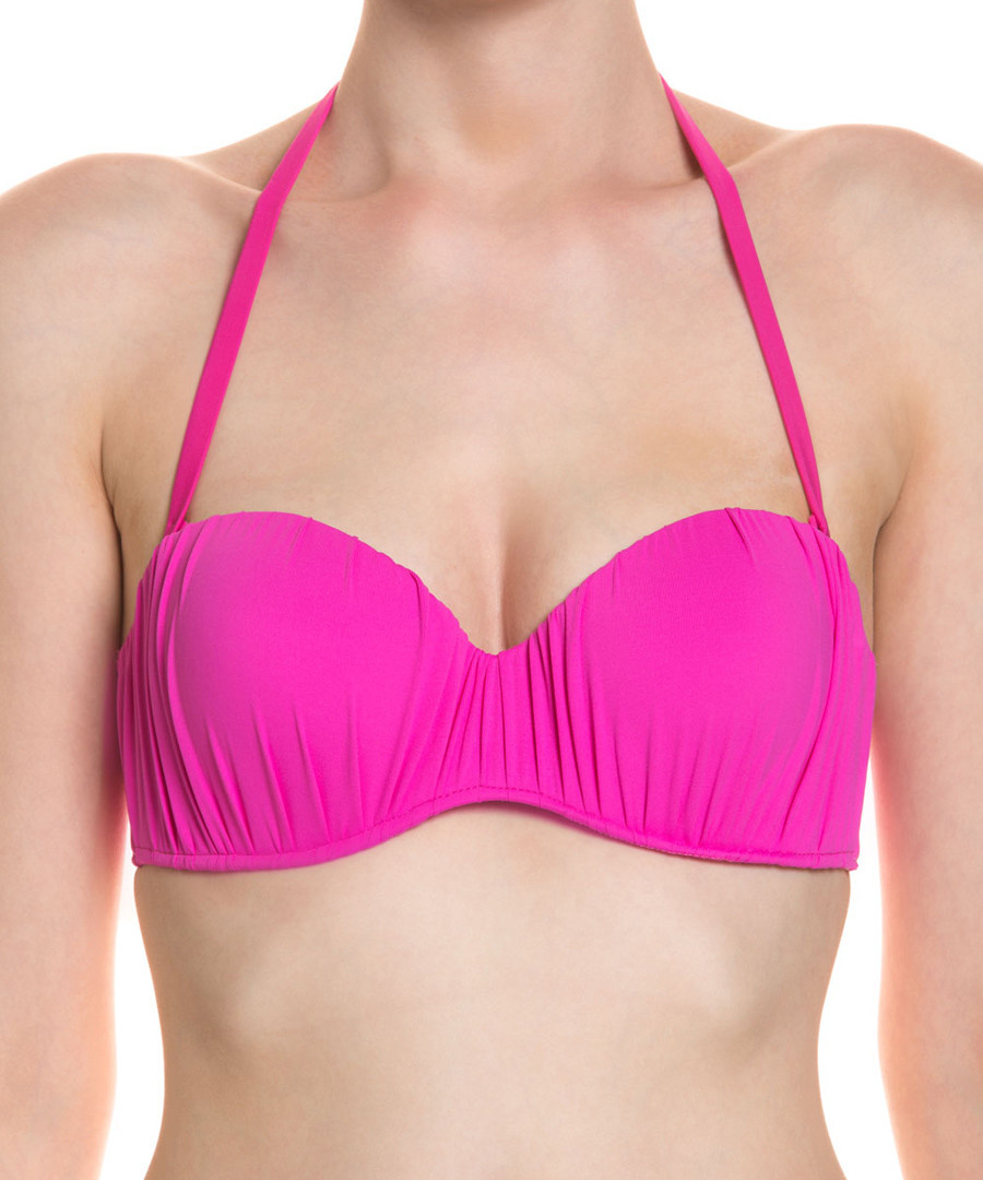 Savannah bright pink bikini top Sale - fleur farfala
