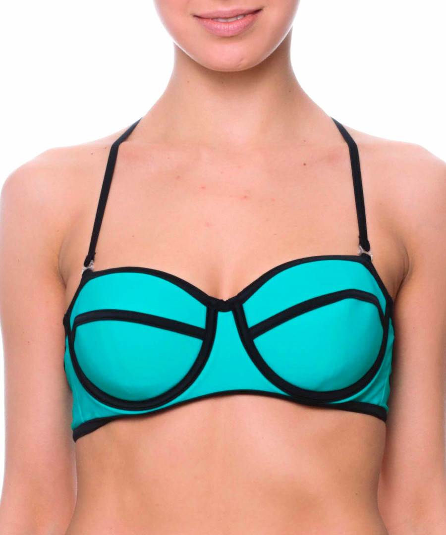 Agatha turquoise bikini top Sale - fleur farfala