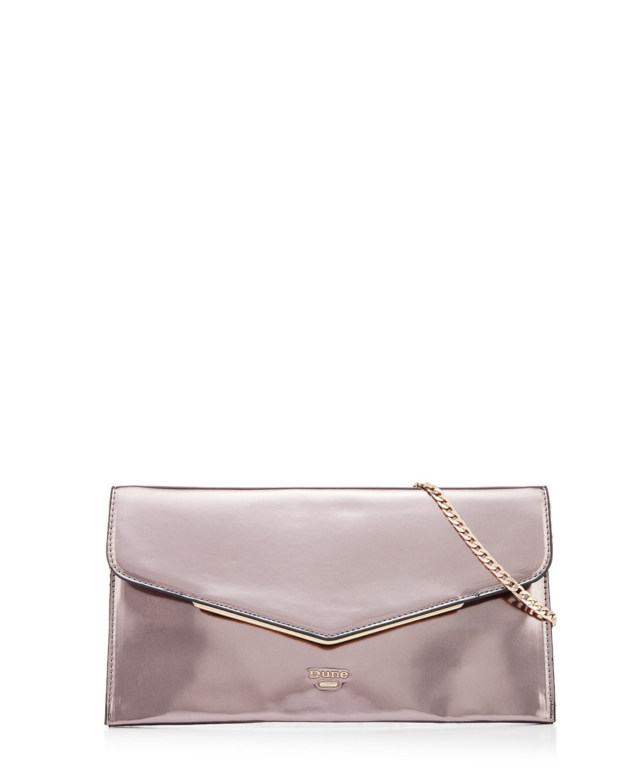 Elenor pewter envelope clutch bag Sale - Dune