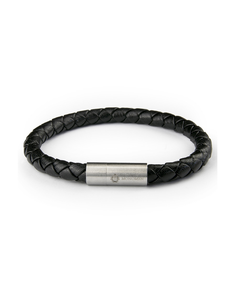 Black nappa braided bracelet Sale - monomen