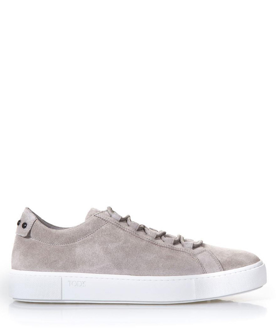 Men's grey suede lace-up sneakers Sale - tods