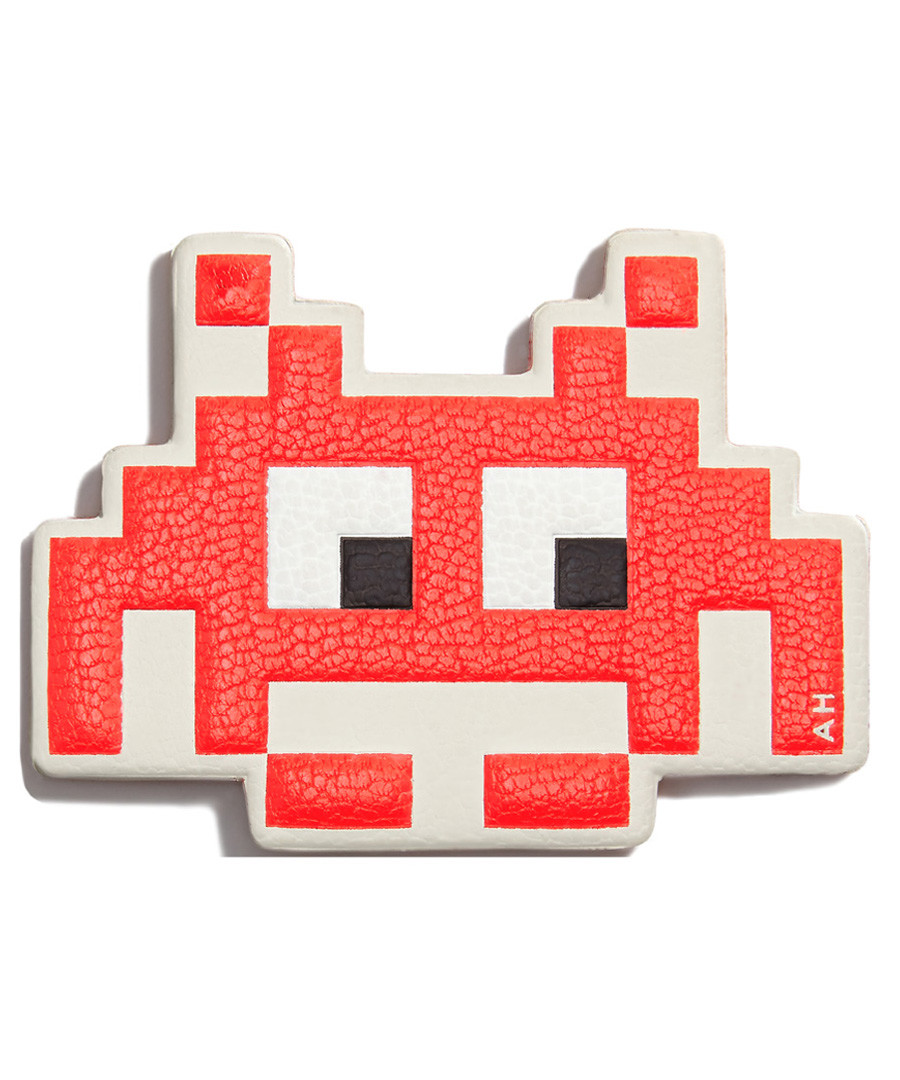 Space Invader flame red leather patch Sale - anya hindmarch